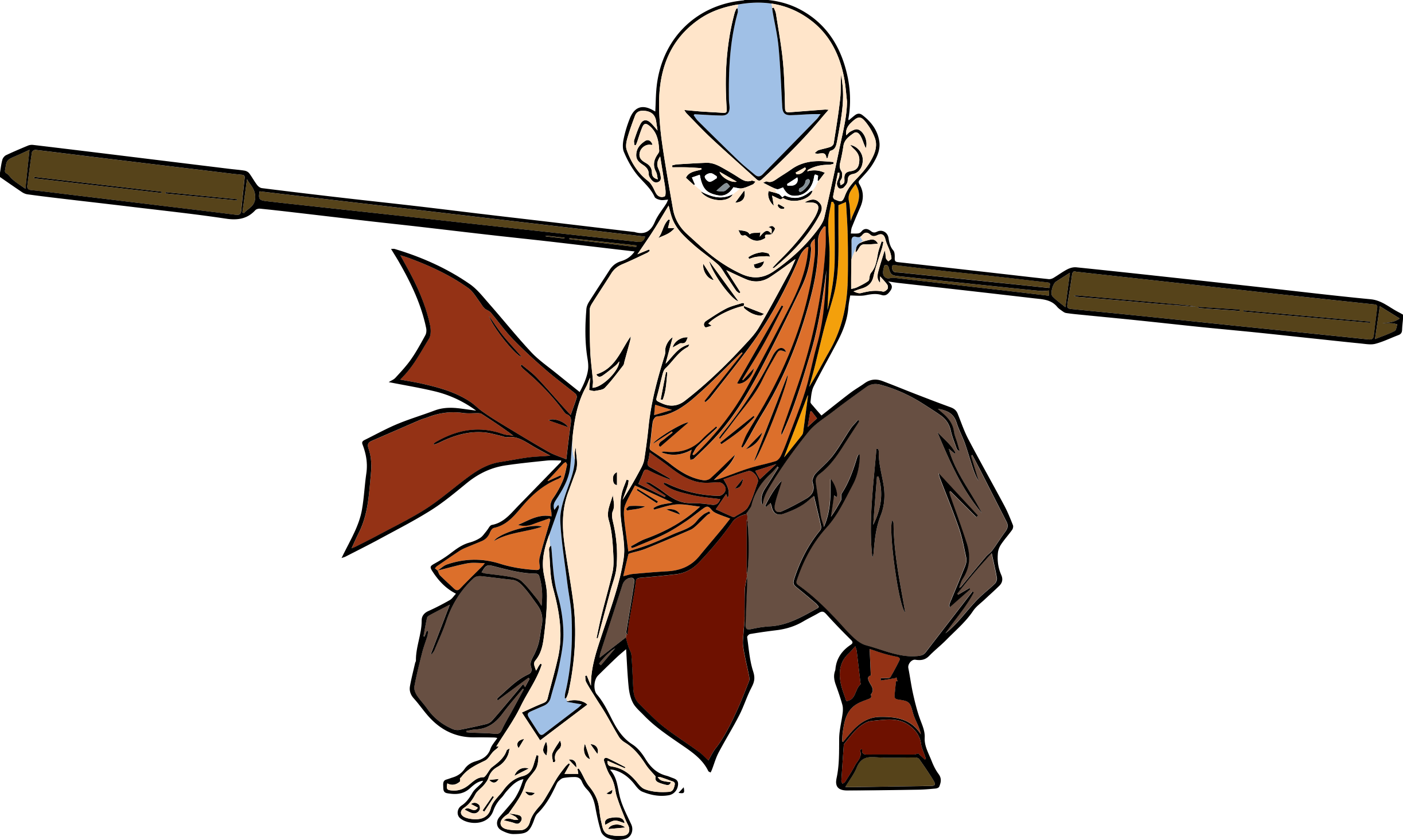 Airbender 8 Line Art Illustration Svg Free Vectors